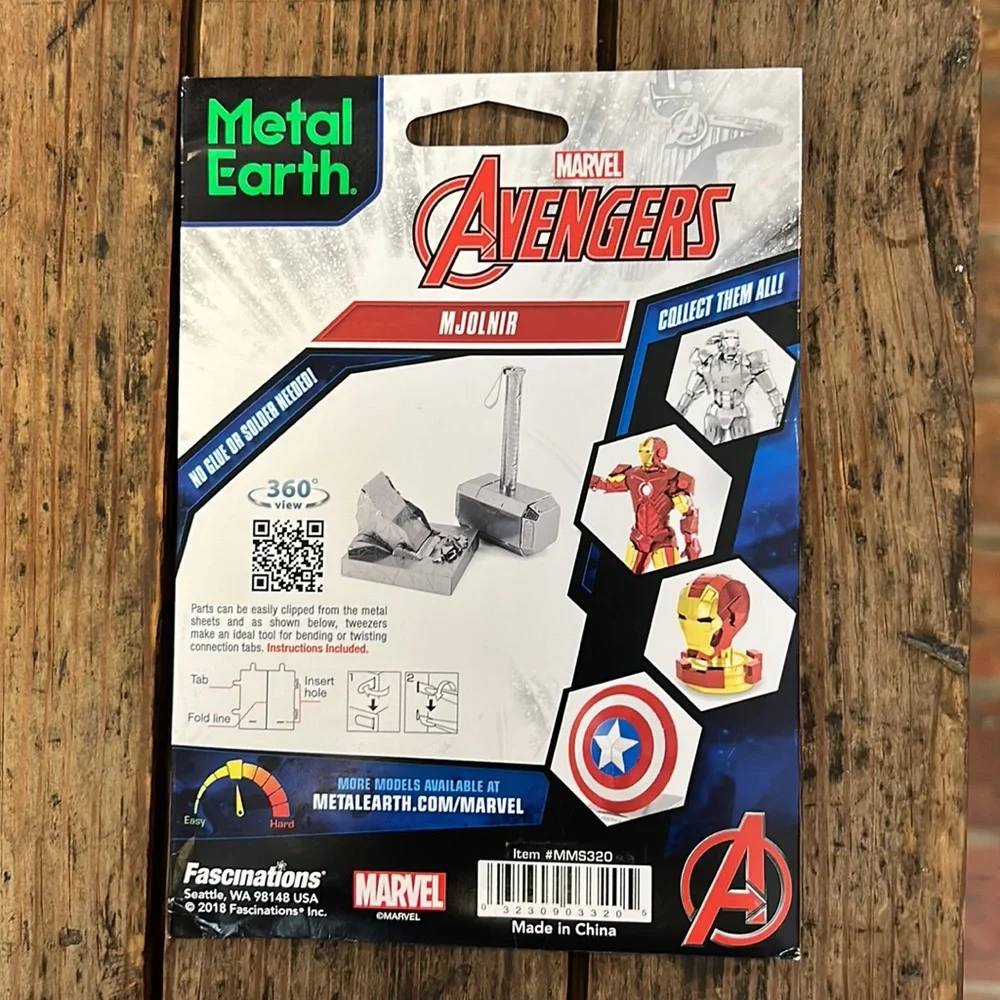 Fascinations Metal Earth Marvel Thor's Hammer 3D Model Kit NIB